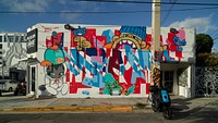                         Building as art in the Wynwood neighborhood of Miami, Florida, which Wikipedia calls "one of the city's most happening districts"                        