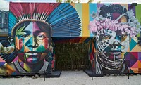                         Just about every flat vertical surface appears to be covered with imaginative art in what's called the Wynwood Walls portion of the Wynwood neighborhood of Miami, Florida, which Wikipedia calls "one of the city's most happening districts"                        