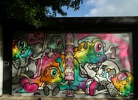                         Just about every flat vertical surface appears to be covered with imaginative art in what's called the Wynwood Walls portion of the Wynwood neighborhood of Miami, Florida, which Wikipedia calls "one of the city's most happening districts"                        