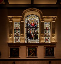                         Stained-glass windows of the 1797 Cathedral of St. Augustine in St. Augustine, Florida                        