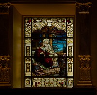                         Stained-glass windows of the 1797 Cathedral of St. Augustine in St. Augustine, Florida                        