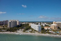                         Condominium apartment buildings on Key Biscayne, a barrier island town across the Rickenbacker Causeway from Miami, Florida                        