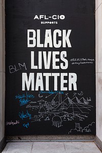                         Black Lives Matter Art and signs during the 2020 Juneteenth Celebration on Black Lives Matter Plaza in Washington, D.C.                        