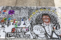                         Black Lives Matter Art and signs during the 2020 Juneteenth Celebration on Black Lives Matter Plaza in Washington, D.C.                        