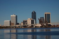                         View of downtown Jacksonville, Florida, along the St. Johns River that separates several neighborhoods in the far-northeast part of the state                        
