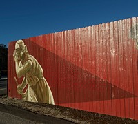                         Part of a long panel of paintings outside the Cummer Museum of Art and Gardens in Jacksonville, Florida, a regional cultural and business center in the state's northeast corner                        