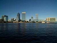                         View of the largely modernist downtown skyline Jacksonville, Florida, a regional cultural and business center in the state's northeast corner                        