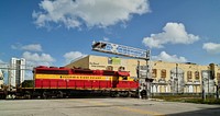                         A diesel locomotive passes in the Wynwood neighborhood of Miami, Florida, which Wikipedia calls "one of the city's most happening districts"                        