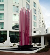                         Art piece outside the Art Ovation Hotel, an art-centric hostelry in Sarasota, a city south of Tampa on Florida's Gulf (of Mexico) Coast that first drew national attention as the winter home of the world-famous Ringling Bros. Circus and grew into an arts destination                        