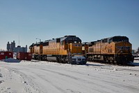                         Freight engines at the depot in Worthington, a small Minnesota city near the Iowa border                        