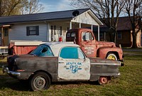                         These old vehicles served a purpose (but no longer) in the heyday of U.S. 66 in Baxter Springs, one of only two small towns (Galena is the other) in the ever-so-brief (just 11-mile) of the historic highway that's in Kansas                        