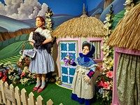                         The Dorothy character and a "munchkin" at the Oz Museum in Wamego, a small town near Manhattan, Kansas                        