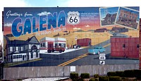                         Welcome mural in Galena, one of only two small towns (Baxter Springs is the other) in the ever-so-brief (just 11-mile) segment of historic U.S. Route 66 that's in Kansas                        