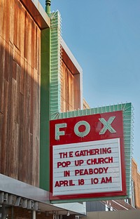                         Marquee for the Newton, Kansas, Fox Theatre, which opened as the Royal Theatre in 1914, was renamed the Regent in 1921 and then the Fox in 1955                        