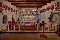                         Altar of the Santo Nino de Atocha Chapel, built in 1857 in Chimayo, a New Mexico village on the "High Road" through the Sangre de Cristo Mountains                        