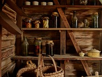                         Scene inside the open-hearth kitchen building at the Magnolia Mound sugar-plantation site in Baton Rouge, the capital city of Louisiana                        