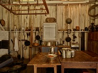                         Scene inside the kitchen building at the Oakley Plantation, constructed in 1815 at the Audubon Memorial State Park in Louisiana's West Feliciana Parish (Louisiana calls its counties "parishes") city of St. Francisville                        