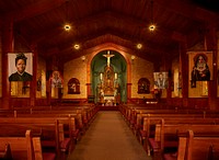                         Sanctuary of the Basilica of San Albino on the plaza of Mesilla (locally called Old Mesilla), a historic town adjacent to Las Cruces, the hub city of southern New Mexico                        