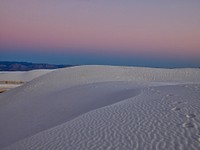                         The site's trademark rippling waves accent the experience at White Sands National Park in southern New Mexico's Tularosa Basin                        