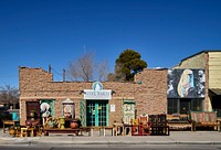                         Unusual goods for sale line the street outside the Coyote Traders antique-and-collectibles store on Picacho Avenue, the old route into town on the west side of Las Cruces, the hub city of southern New Mexico, 27 miles from the border with far-western Texas                        