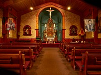                         The Basilica of San Albino on the plaza of Mesilla (locally called Old Mesilla), a historic town adjacent to Las Cruces, the hub city of southern New Mexico                        