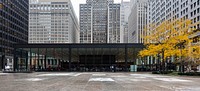                         The Chicago Federal Center designed by Mies van der Rohe includes the John Kluczynski Federal Building, Everett McKinley Dirksen United States Courthouse, and Alexander Calder's sculpture "Flamingo"                        