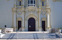                         Entrance to Saint Joseph's Catholic Church, founded in 1857 in Gretna, a small, mostly working-class city in Jefferson Parish on the West Bank, or west side, of the Mississippi River, near New Orleans                        