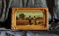                         A William Aiken Walker painting of cotton pickers, displayed at Houmas House and Gardens, a Louisiana plantation-era attraction that includes visitor lodging, restaurants and a bar, and the most extensive gardens in "Plantation Country" along the winding Mississippi River Road near the tiny town of Darrow in Ascension Parish                        