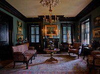                         Sitting room at Houmas House and Gardens, a Louisiana plantation-era attraction that includes visitor lodging, restaurants and a bar, and the most extensive gardens in "Plantation Country" along the winding Mississippi River Road near the tiny town of Darrow in Ascension Parish                        
