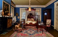                         Children's bedroom at Houmas House and Gardens, a Louisiana plantation-era attraction that includes visitor lodging, restaurants and a bar, and the most extensive gardens in "Plantation Country" along the winding Mississippi River Road near the tiny town of Darrow in Ascension Parish                        