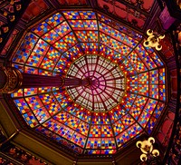                         Extraordinary stained-glass ceiling inside Louisiana's Old State Capitol Building in Baton Rouge, which dates to 1852 and served as the seat of state government for 80 years                        
