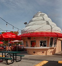                         It's chilly November, but the Fun Stop Family Action Park's ice-cream stand is still open in Pigeon Forge, a newly designated (in 2021) small city full of theme parks and other family attractions on the road to the Great Smoky Mountains National Park in southeast Tennessee                        