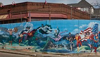                         Superheroes get their day on this mural in Maryville, a small college town south of larger Knoxville in eastern Tennessee                        