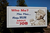                         A World War II-era alert billboard outside the former K-25 uranium-enrichment plant, now a history museum, in Oak Ridge, Tennessee, a city with many secrets and a twist                        