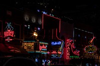                        Neon signs along Broadway, the often raucous street that is the center of the entertainment scene in Nashville, the capital city of the U.S. mid-South city Tennessee                        