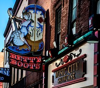                         Neon sign for Betty Boots, a boot store and western boutique "just for women" in Nashville, the capital city of the mid-South U.S. state of Tennessee                        