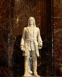                         Statue of Jean-Baptiste Le Moyne de Bienville by German-born sculptor Albert Rieker in the Louisiana State Capitol's Memorial Hall in Baton Rouge                        