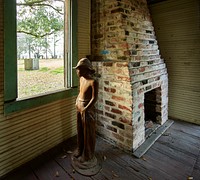                         A gripping display inside a restored 1840 slave cabin at San Francisco Plantation now on land (as of 2021) owned by Marathon Oil along the Mississippi River in John the Baptist Parish, Louisiana                        