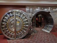                         The 35-ton steel former bank vault at the Kansas City Central Library, the main downtown library in Missouri's largest city                        