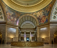                         Rotunda at the Missouri Capitol in Jefferson City, the capital city of the midwest-U.S. state                        