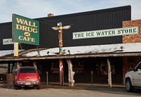                         Wall Drug Store, one of the world's most humble, yet thriving, tourist attractions in desolate Wall, South Dakota (2020 population, 881)                        