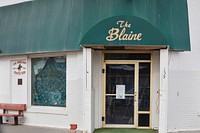                         Entrance to the old Blaine Hotel, now (as of 2021) a building of rental units in Chadron, a small city but the largest in the northwest corner of Nebraska                        