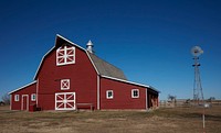                         The circa-1893 Cleary Farm barn at the Railroad Town outdoor living-history exhibit, with homes, trades and businesses depicting life on the High Plains in the 1800s at the Stuhr Museum of the Pioneer Prairie in Grand Island, Nebraska                        