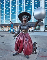                         One of six vibrant, oversized "Illumina" sculptures in array outside the convention center in Omaha, Nebraska's largest city                        