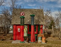                         A vintage Texaco gas station at Dobby's Frontier Town outside Alliance in northwest Nebraska                        