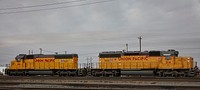                         Switch engines at the Bailey Yards, as of 2022 the world's largest train classification yard, of the Union Pacific Railroad in North Platte in southwest Nebraska                        
