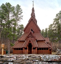                         The Chapel in the Hills stands high above Rapid City, known as the "Gateway City" to the massive Mt. Rushmore sculptures of four iconic U.S. presidents in the Black Hills region in southwest South Dakota                        