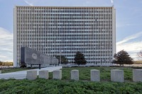                         This 17-story Federal Building on Wilshire Boulevard in Los Angeles, California sits in the middle of a former golf course on 28 acres of land                        