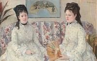 The Sisters (1869) painting in high resolution by Berthe Morisot. 
