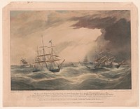 The loss of the Pennsylvania New York packet ship; the Lockwoods emigrant ship; the Saint Andrew packet ship; and the Victoria from Charleston, near Liverpool, during the hurricane [...] Jany. 7th & 8th, 1839 / painted by Samuel Walters ; drawn on stone by T. Fairland.